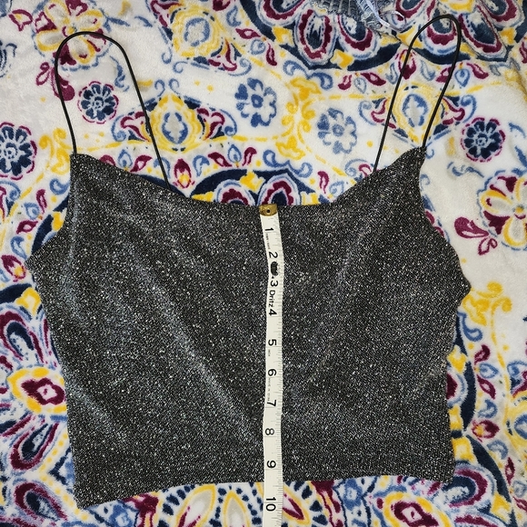 H&M Cropped Sparkle Party Top - Picture 5 of 5
